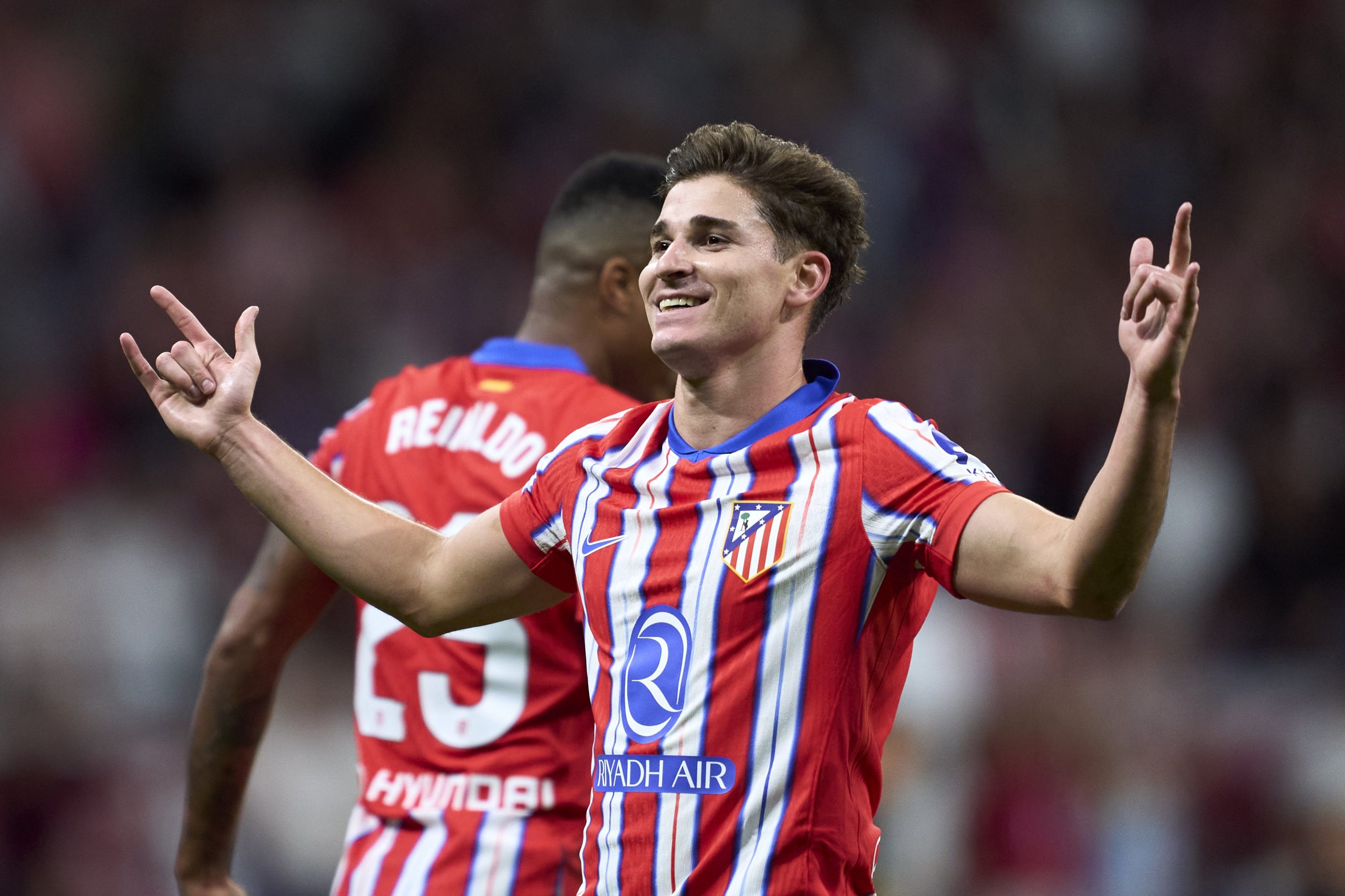 Julian Alvarez of Atletico de Madrid celebrates