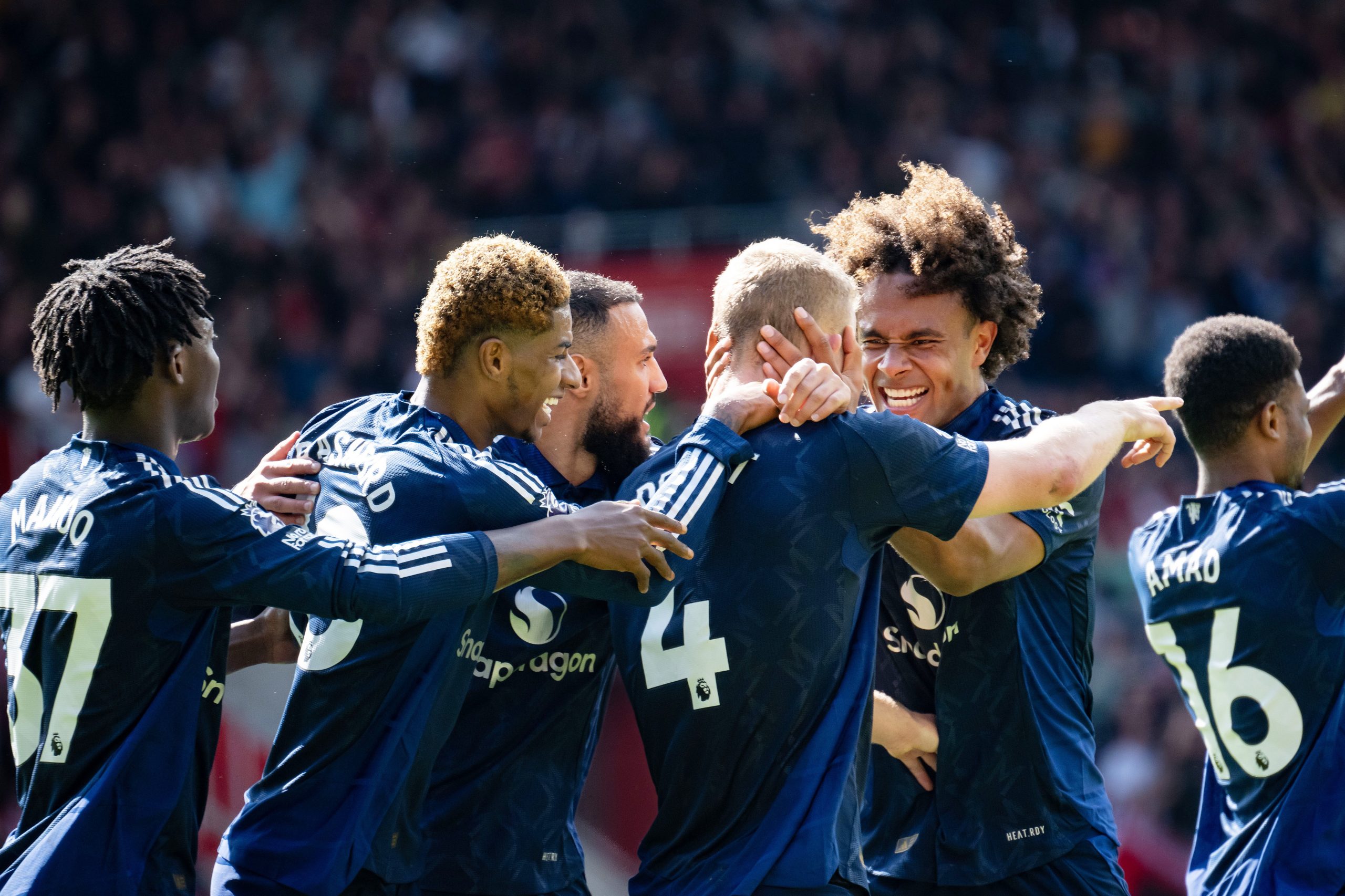 Matthijs de Ligt of Manchester United celebrates