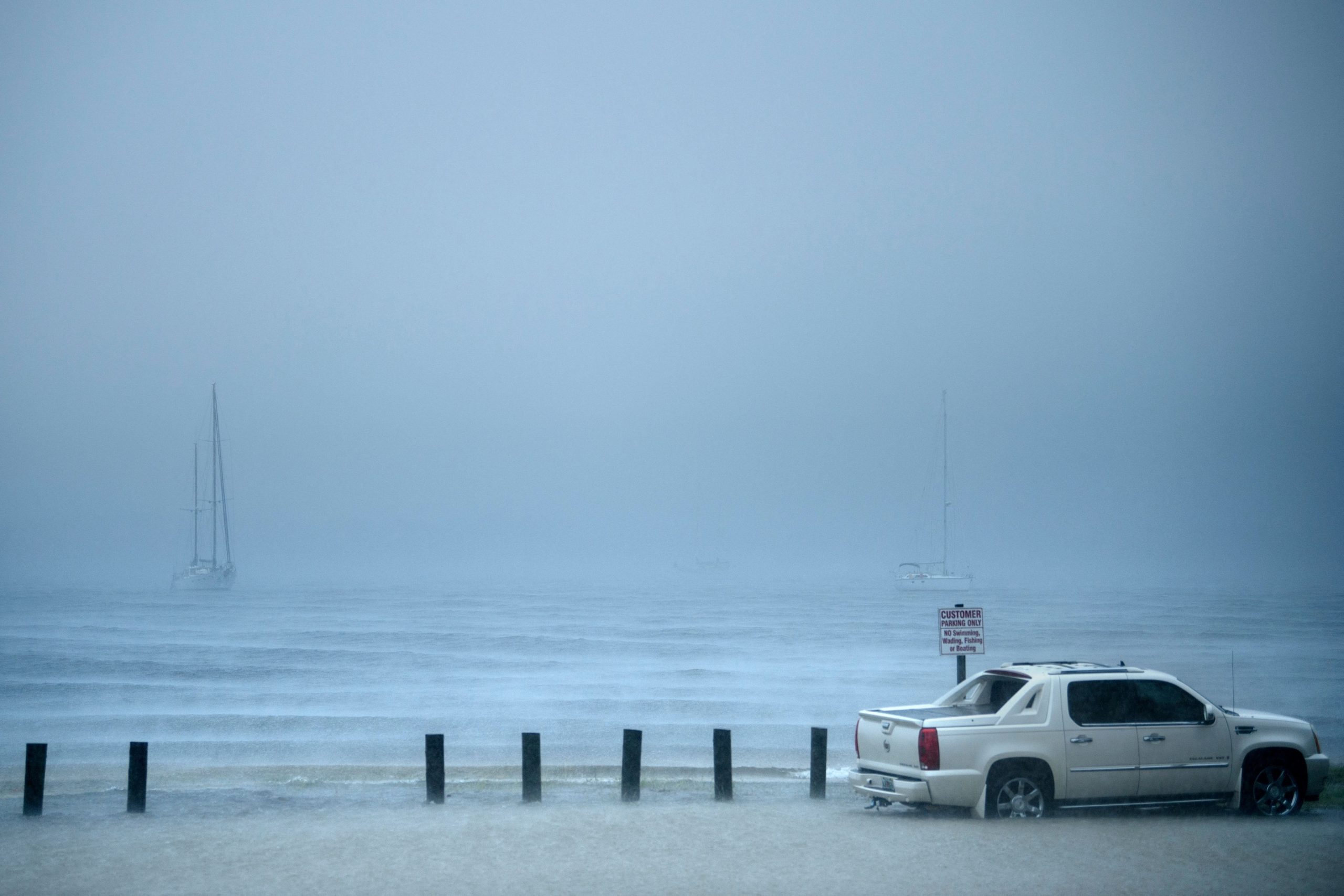 Storm surge on the Florida coast in 2018