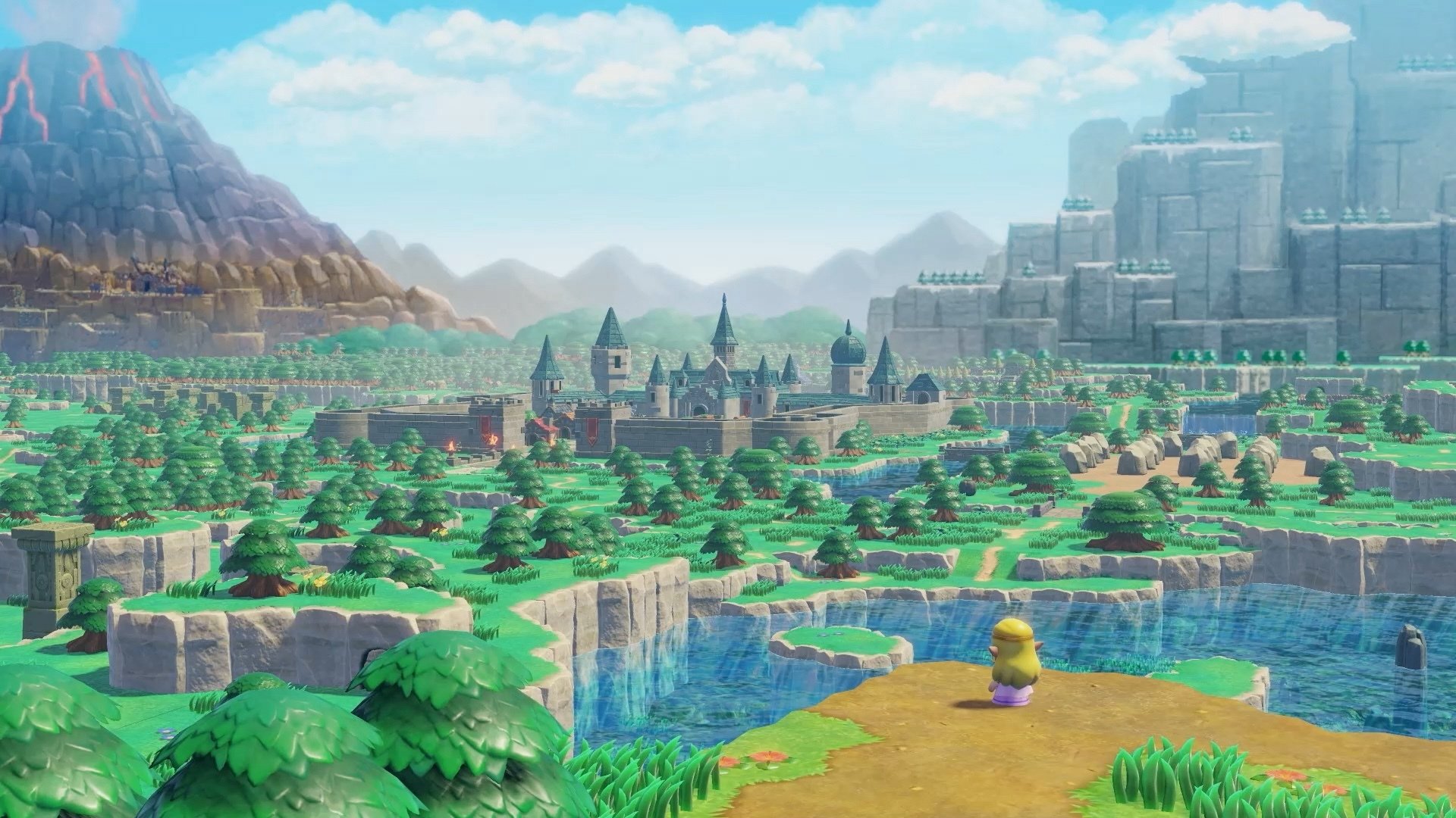 Princess Zelda looking out over Hyrule in Echoes of Wisdom