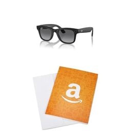 Ray-Ban - Meta Smart Glasses - Wayfarer - Matte Black/Polarized Gradient Graphite with $75 Amazon.ca Gift Card