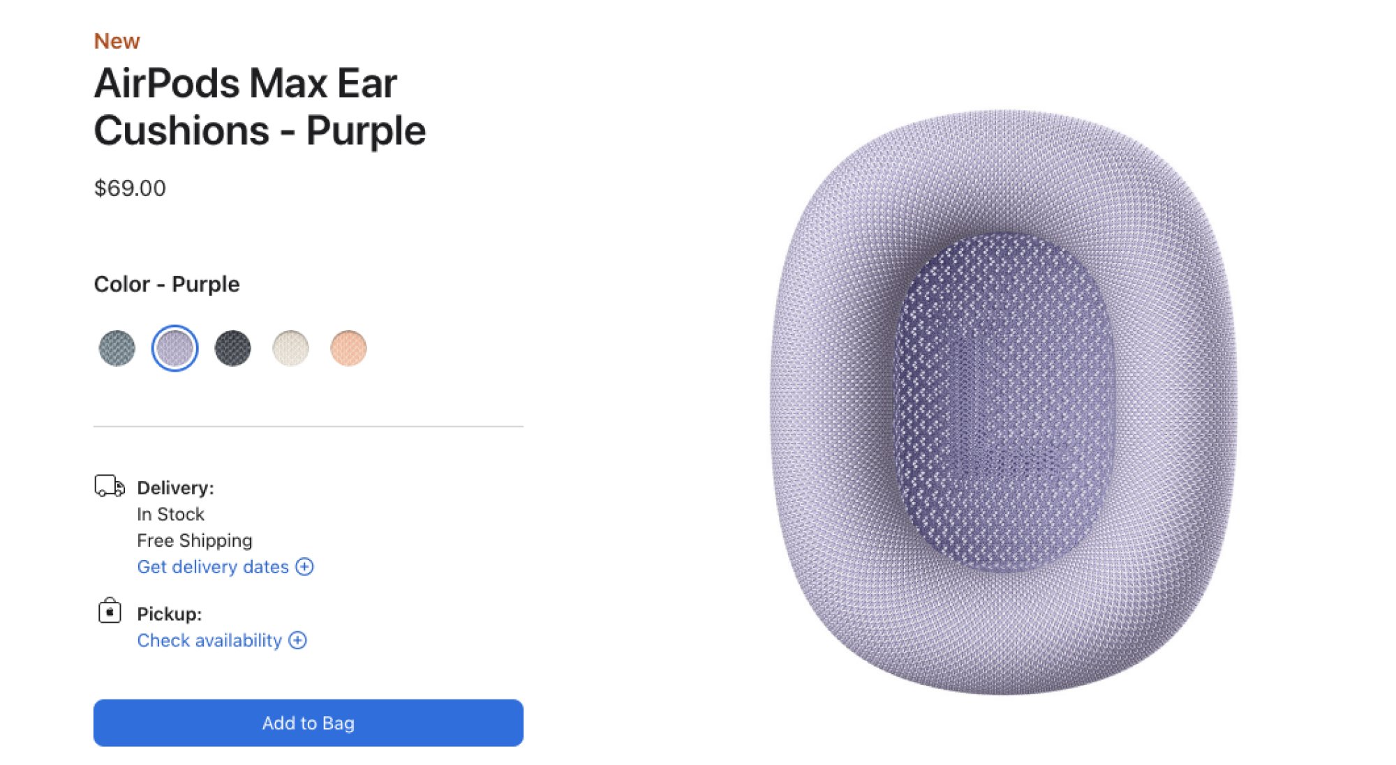 AirPods Max Ear Cushion in Purple