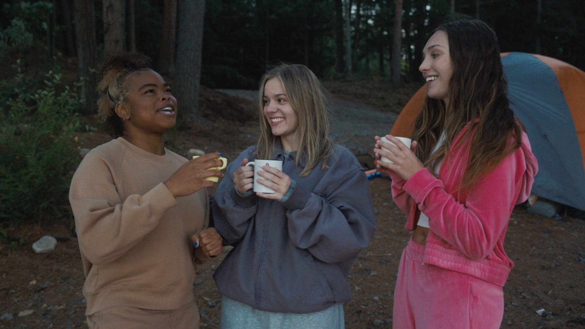 Kerrice Brooks, Maisy Stella, and Maddie Ziegler play friends in "My Old Ass."