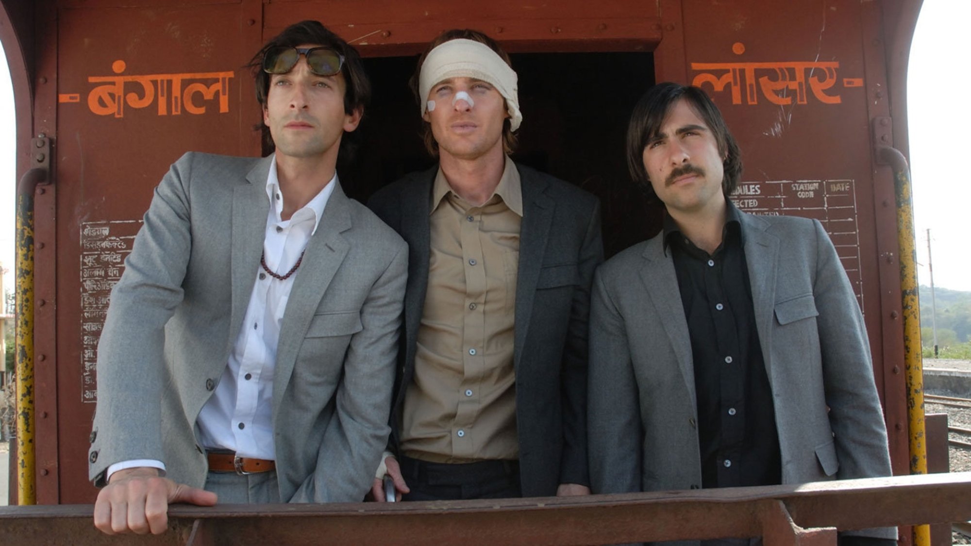 Adrien Brody, Owen Wilson, and Jason Schwartzman in "The Darjeeling Limited."