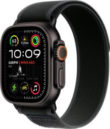 the Apple Watch Ultra 2 with a black titanium case