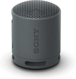 a small sony portable speaker in black