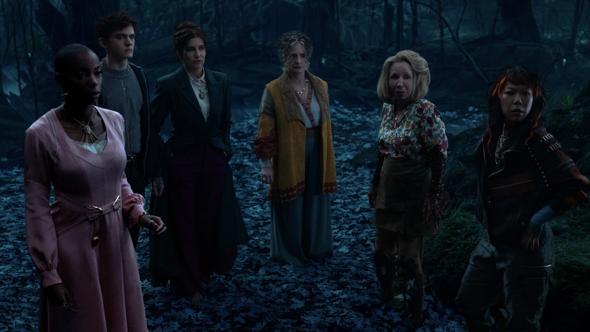 Agatha and her coven on the Witches' Road.