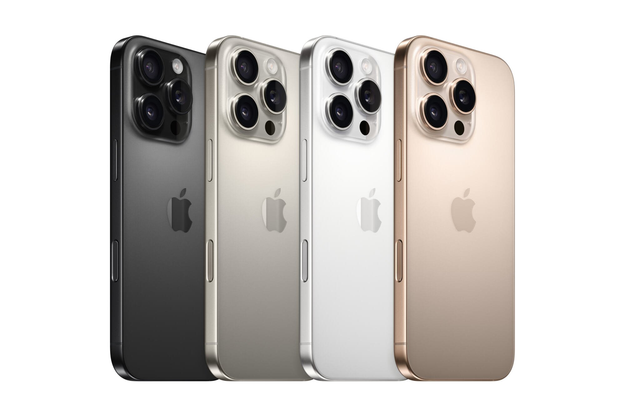 iPhone 16 Pro lineup with every color