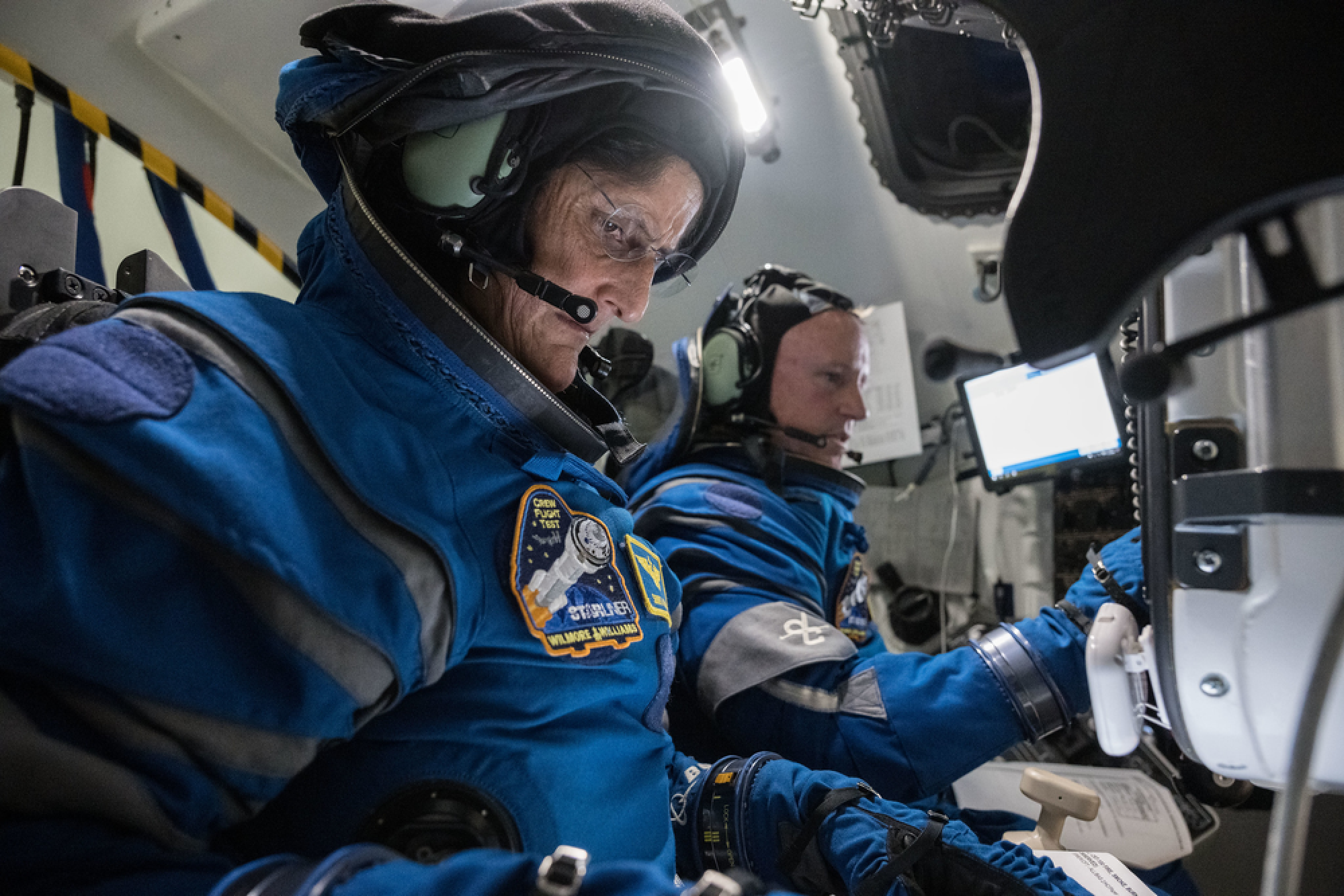 Butch and Suni practicing for crewed test flight