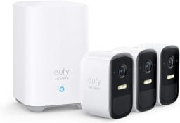 a eufy Security hub with three camera