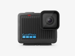 gopro hero action camera on white background