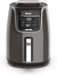 the ninja air fryer on a white background