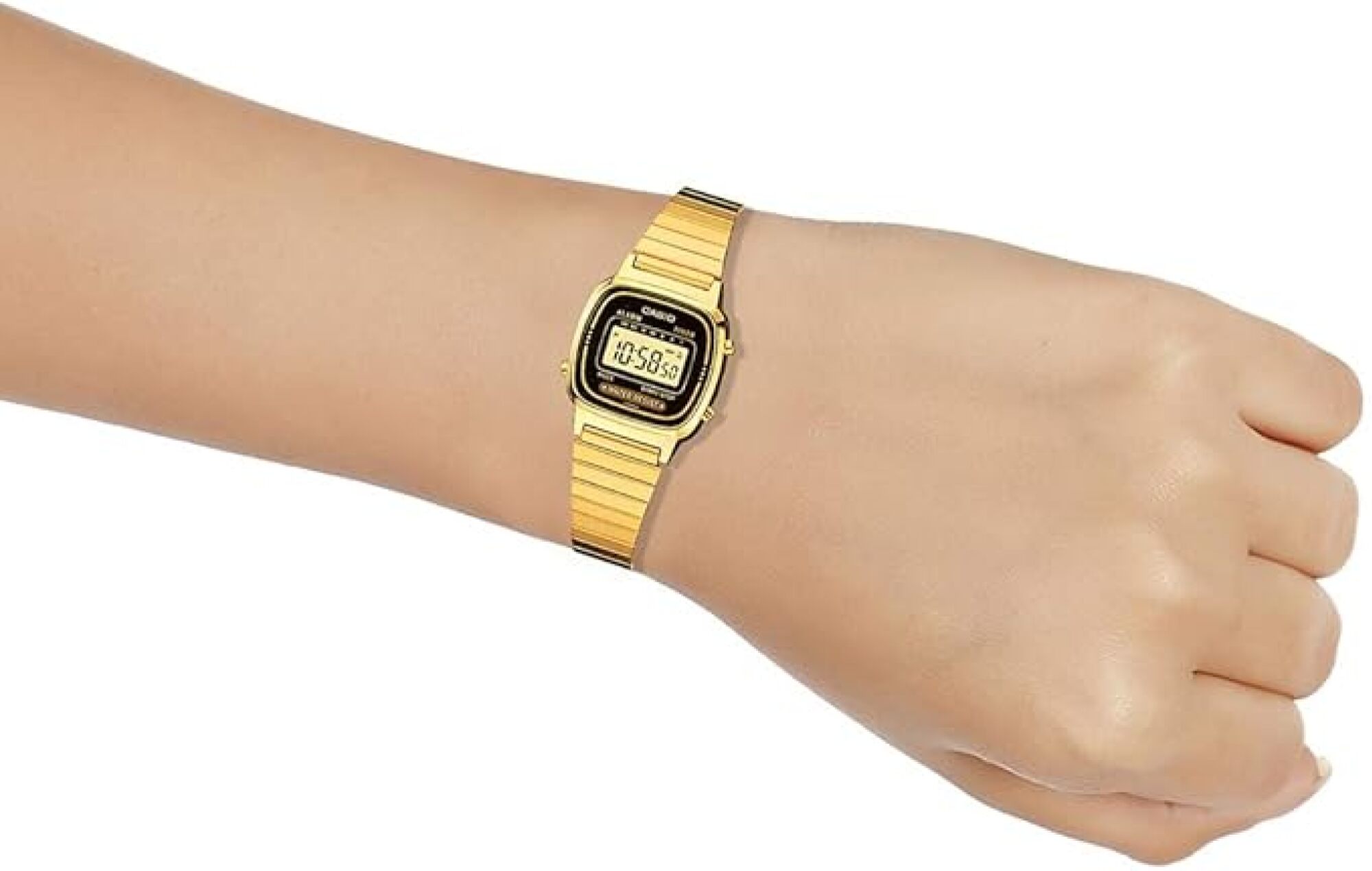 casio watch on wrist