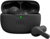 A pair of JBL Vibe Beam earbuds