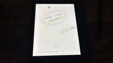 picture of kobo display with ghosting