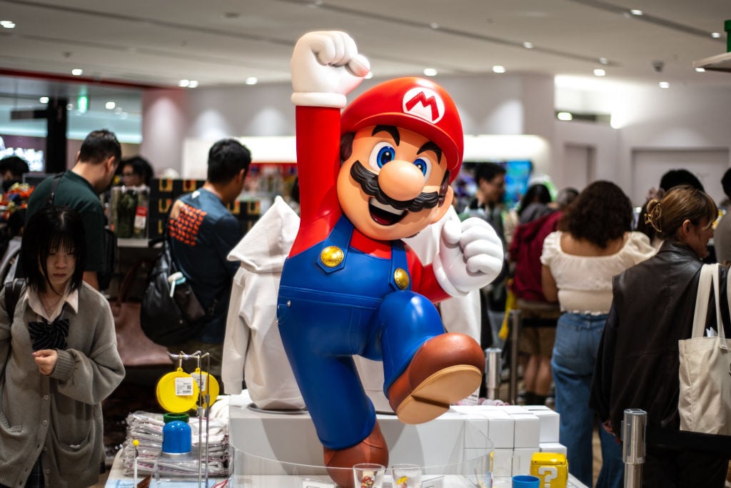 Mario statue at Nintendo store in Shibuya, Japan