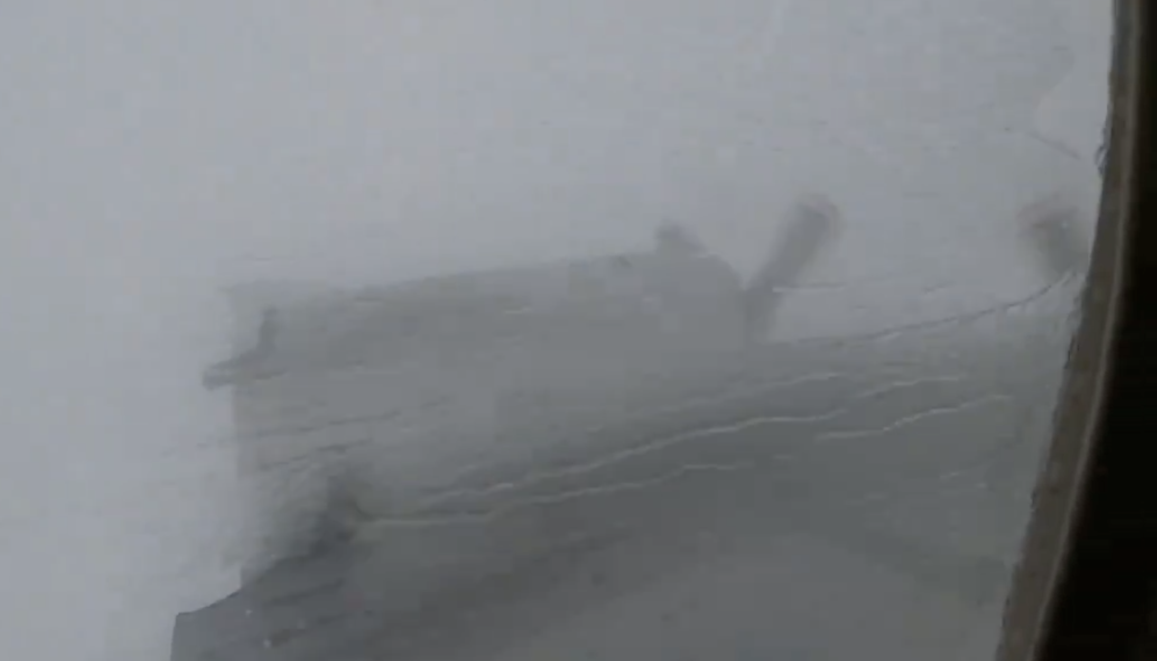 A view from NOAA's WP-3D Orion aircraft as it flew through Hurricane Milton on Oct. 8, 2024. 