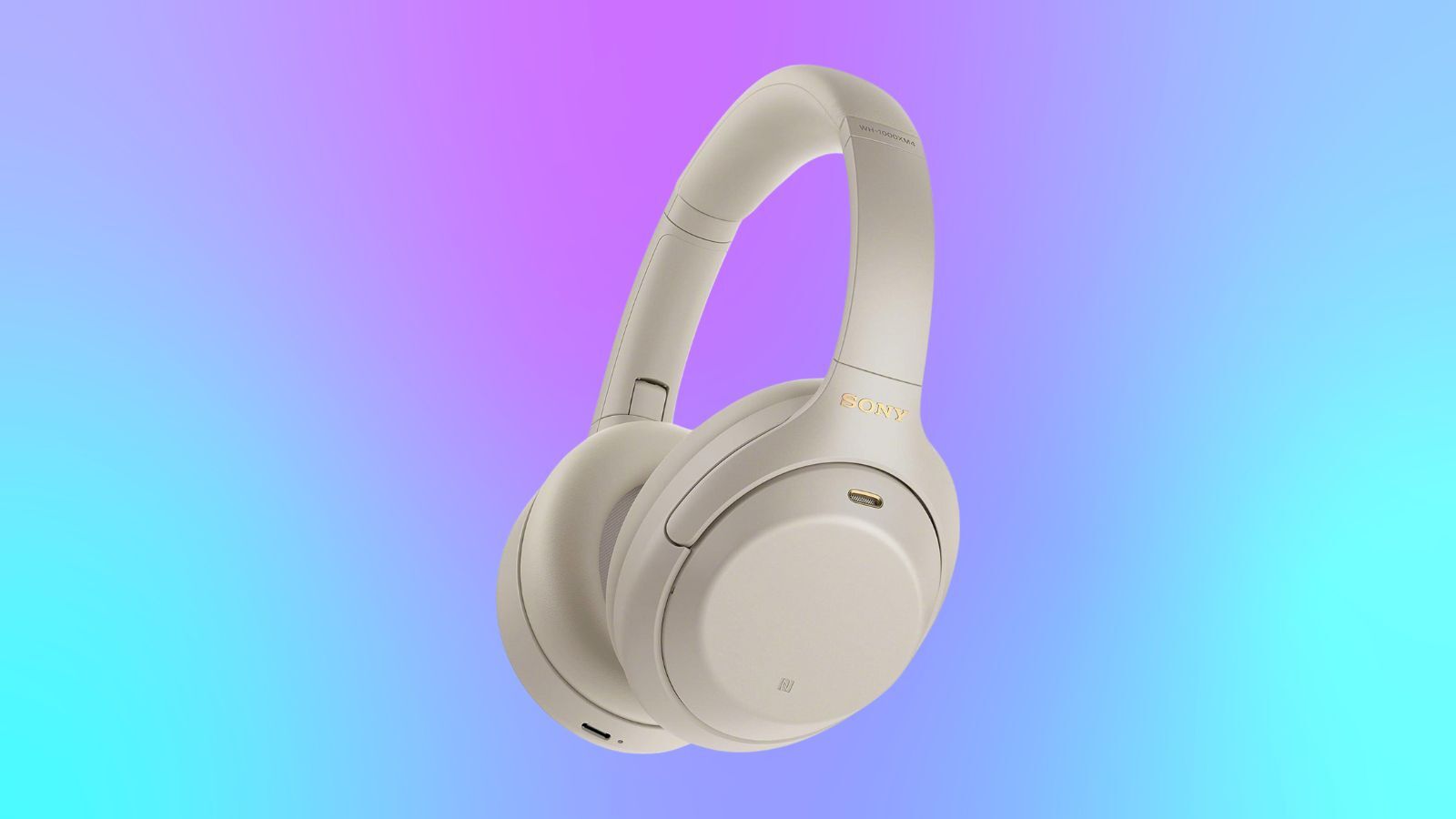 Sony headphones on colorful background