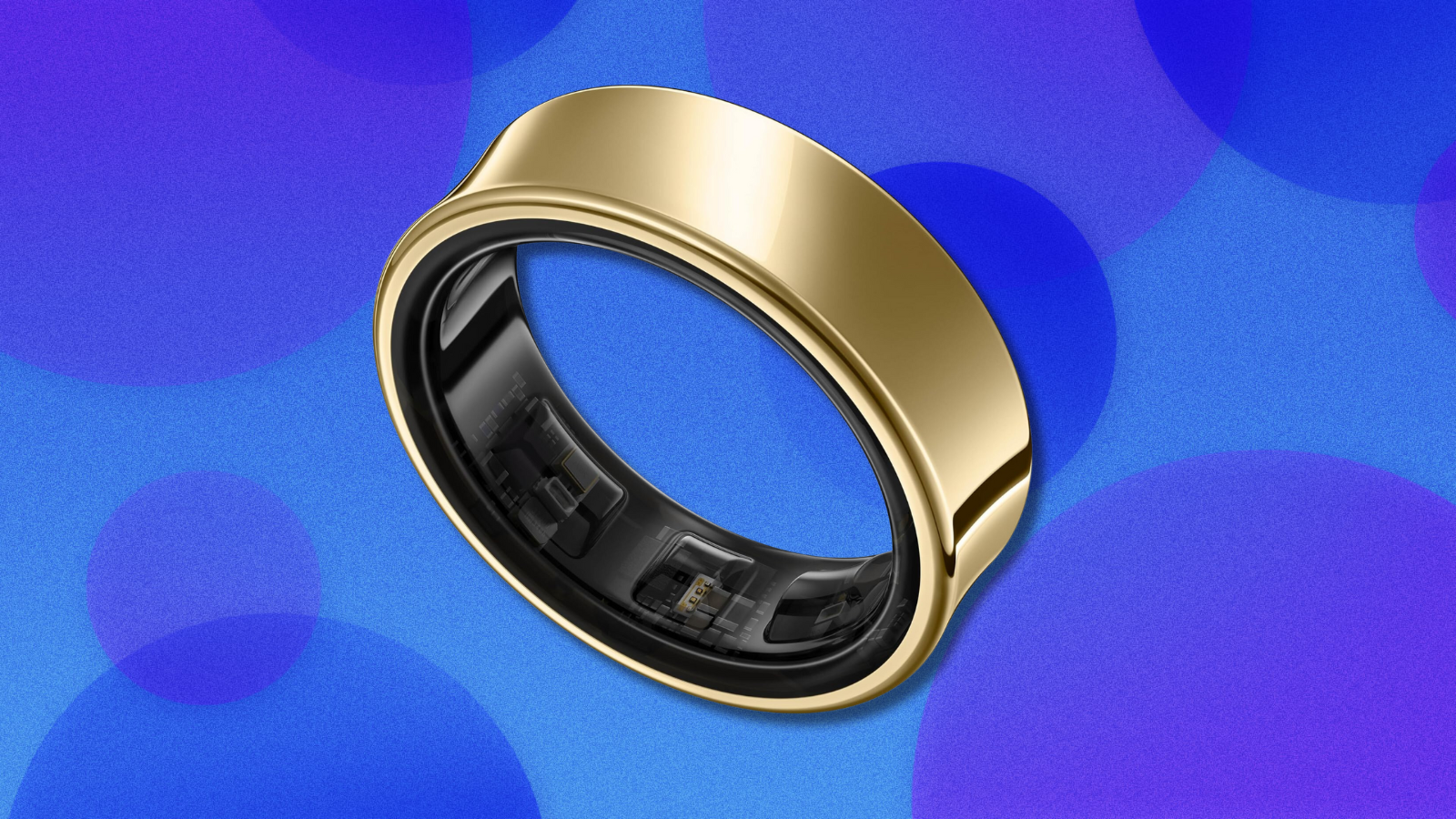 Samsung Galaxy Ring on blue and purple abstract background