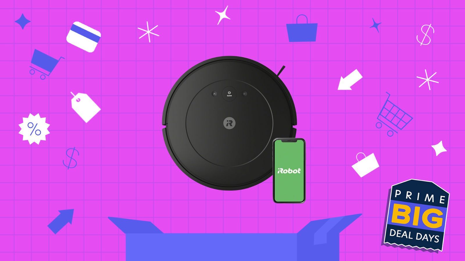 Roomba on Prime Day background