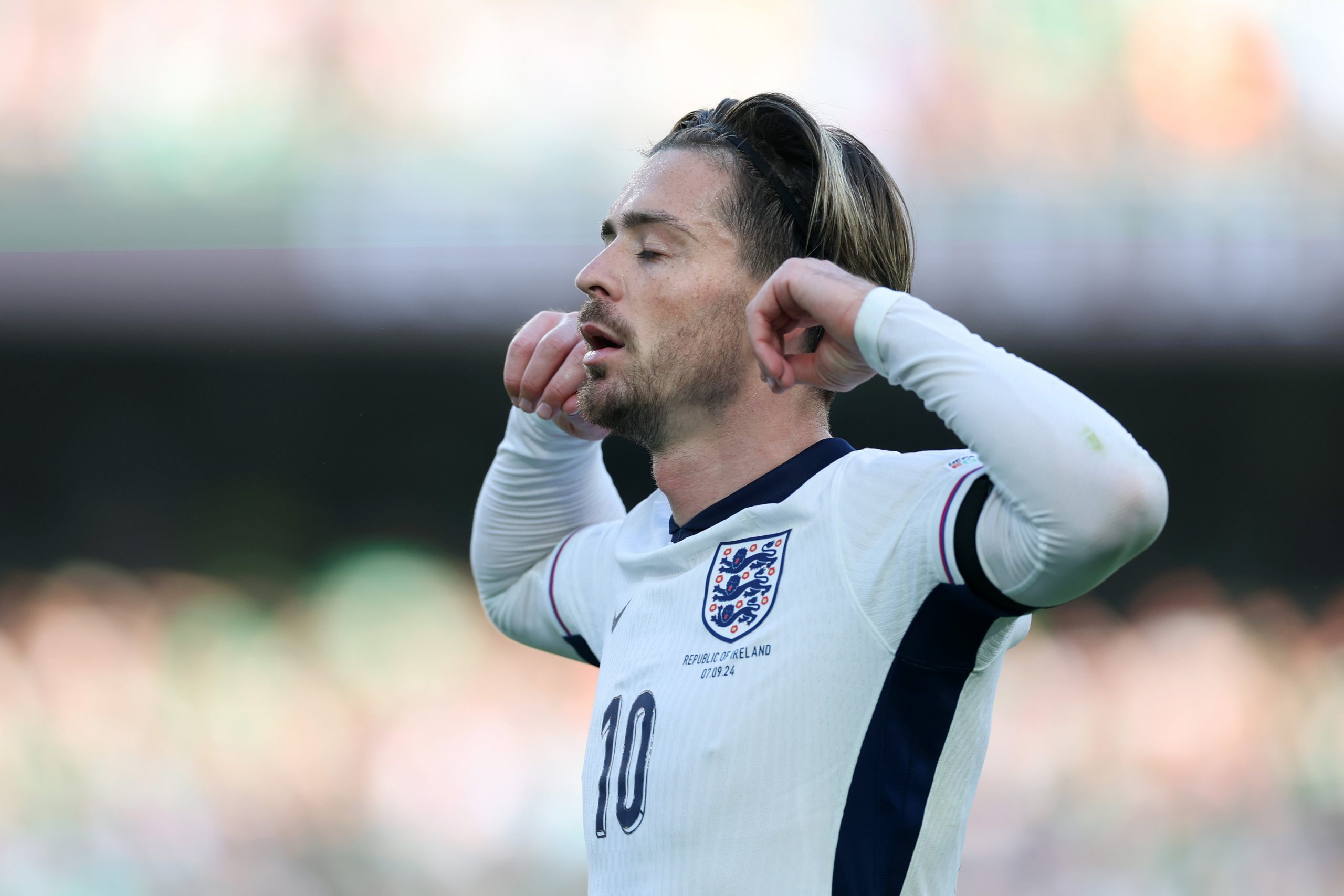 Jack Grealish of England celebrates scoring