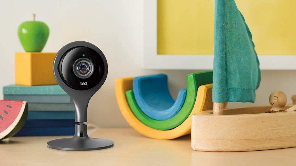 A home security camera