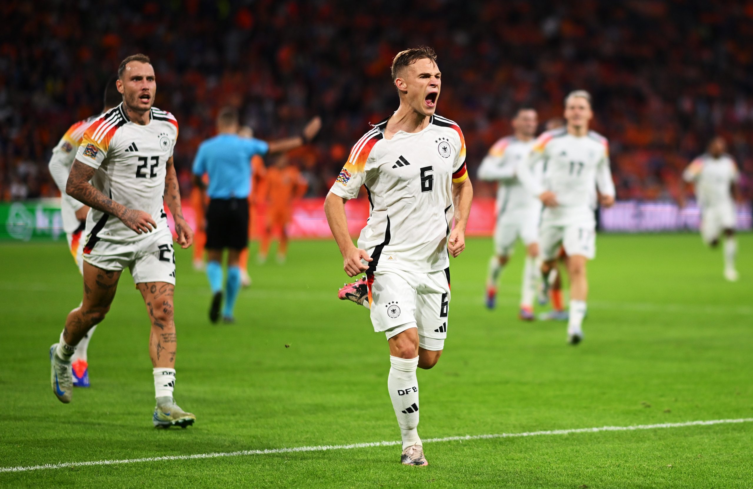 Joshua Kimmich of Germany celebrates scoring