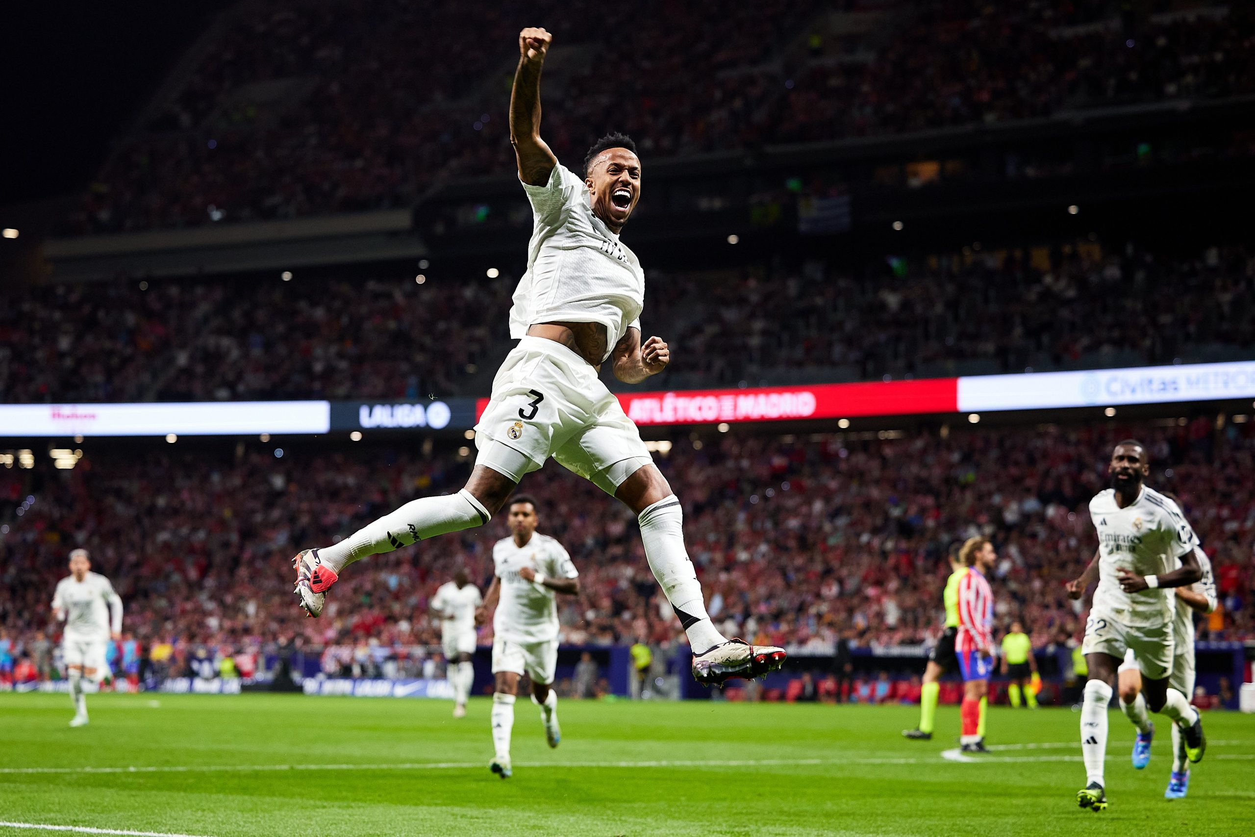 Eder Militao of Real Madrid celebrates