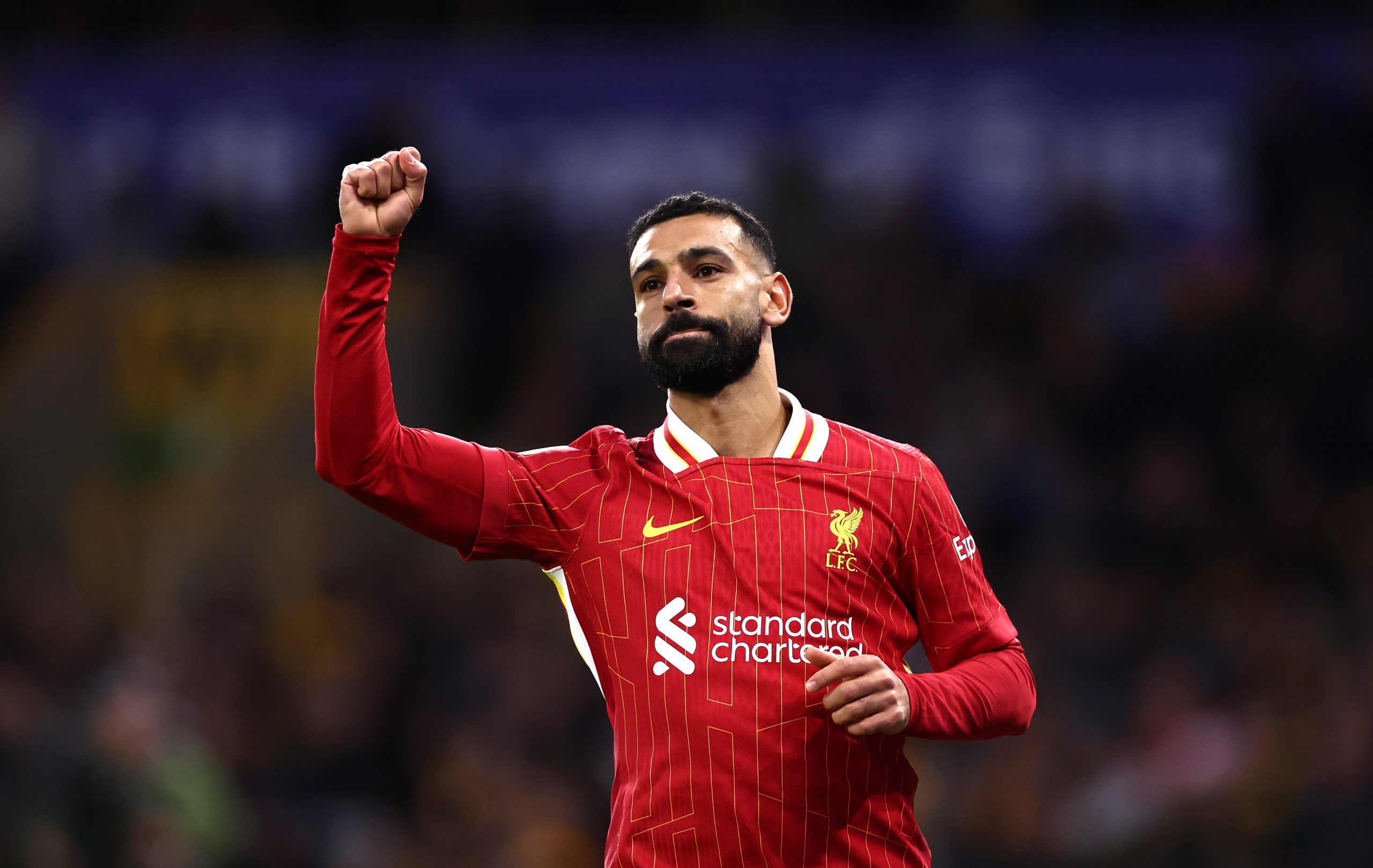 Mohamed Salah of Liverpool celebrates