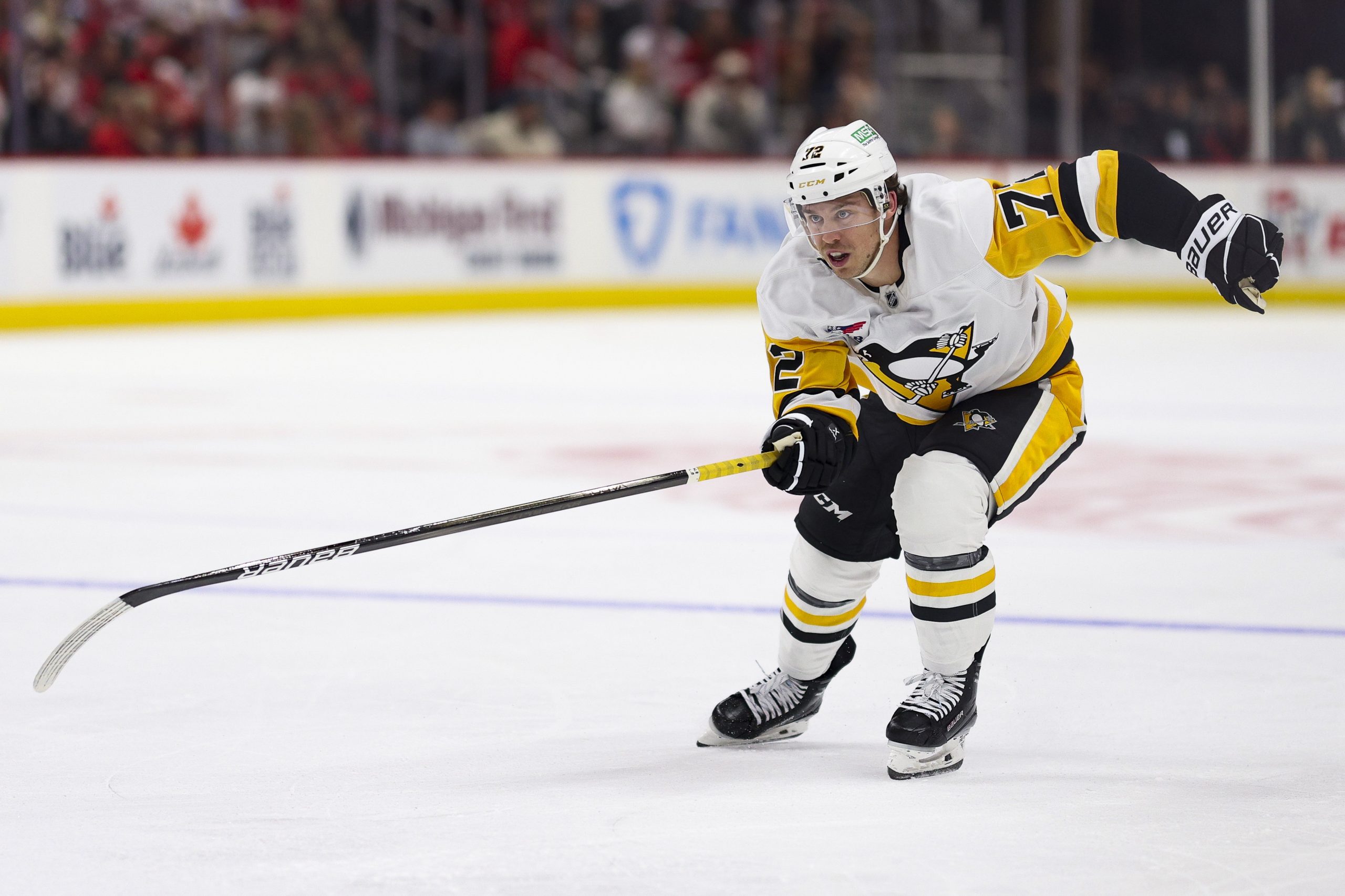 Anthony Beauvillier of the Pittsburgh Penguins skates the ice