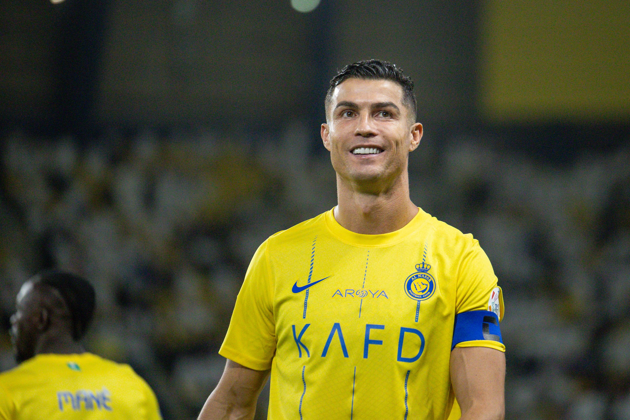 Cristiano Ronaldo of Al Nassr looks on