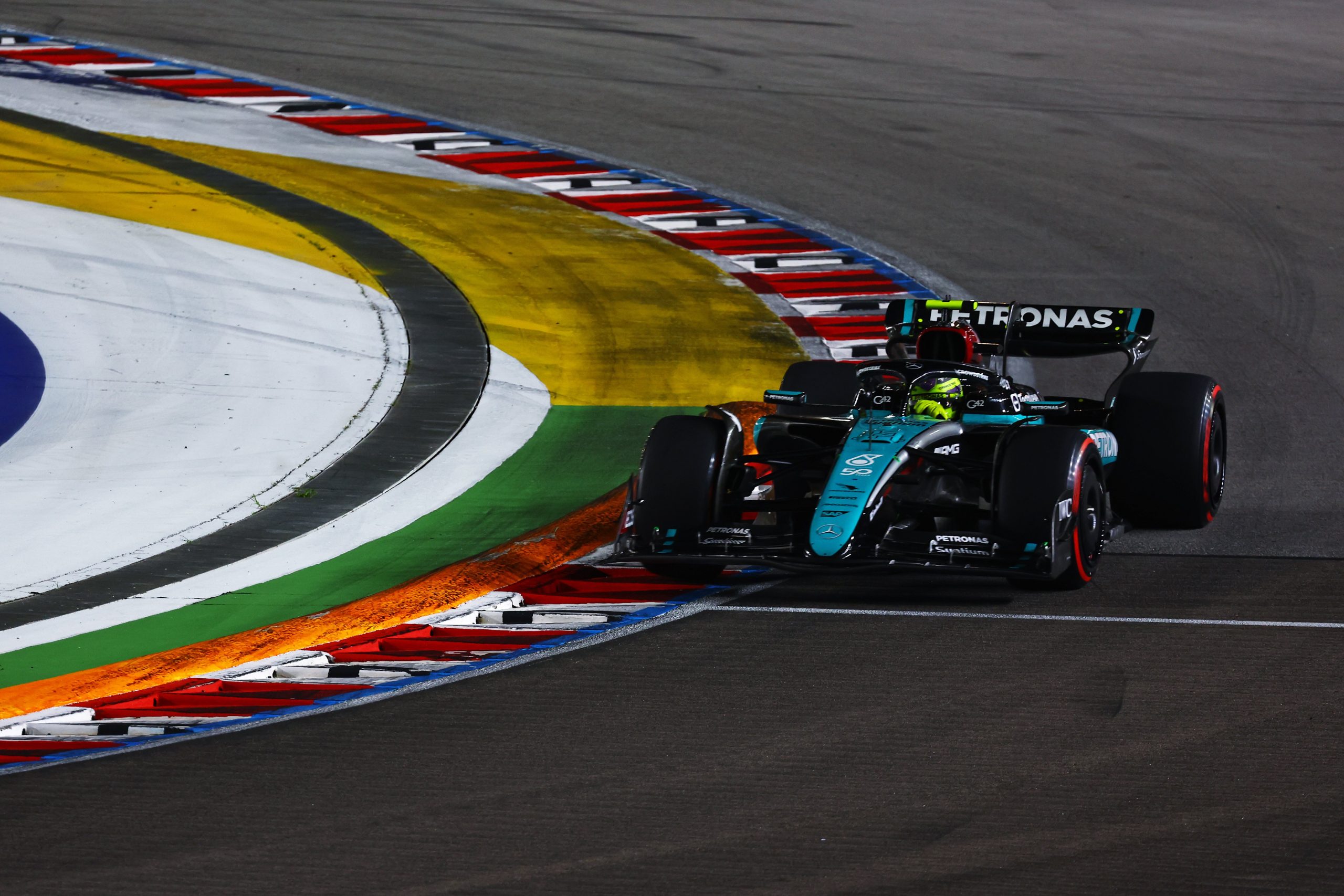 Lewis Hamilton of Great Britain driving the Mercedes AMG Petronas F1 Team W15