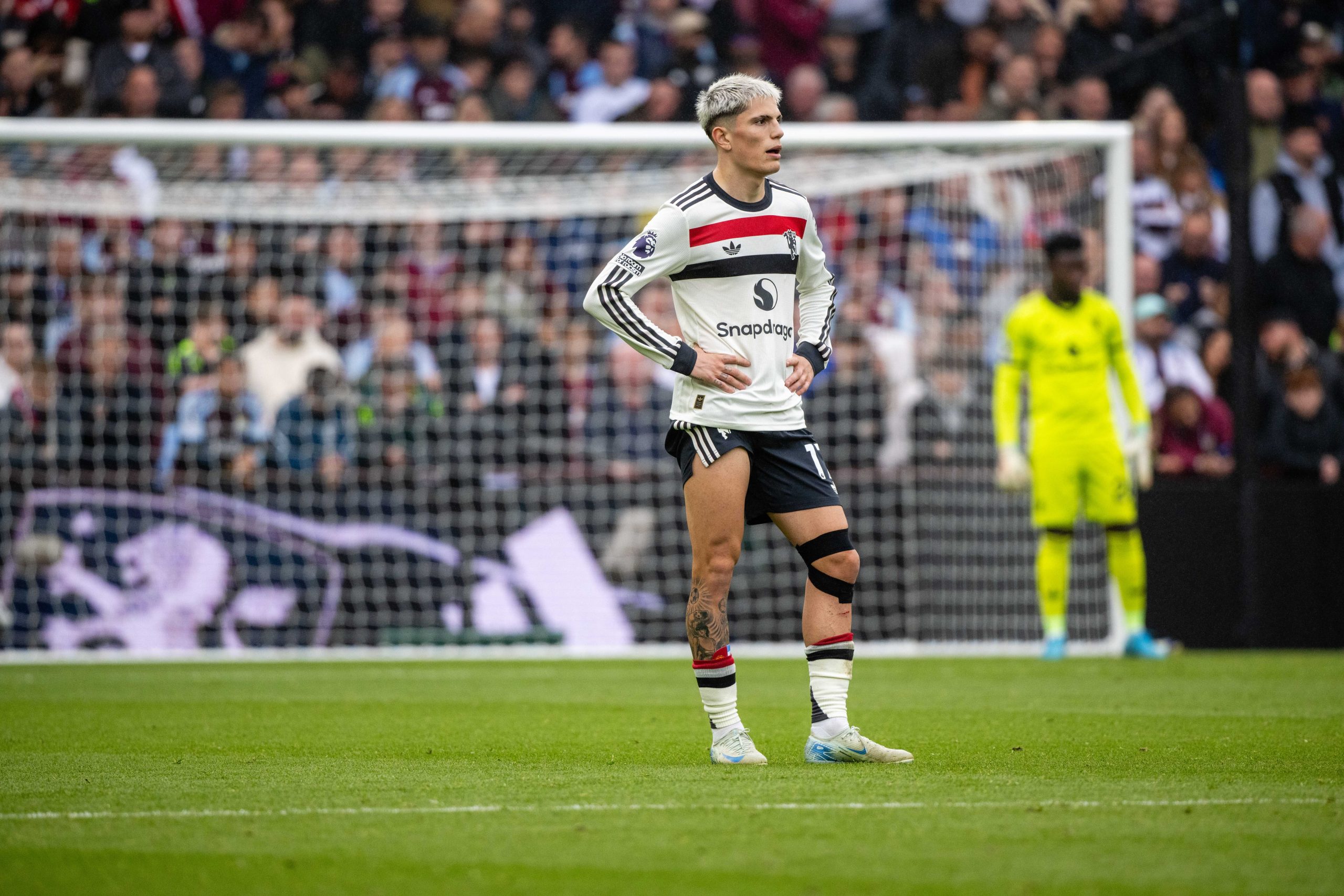 Alejandro Garnacho of Manchester United reacts