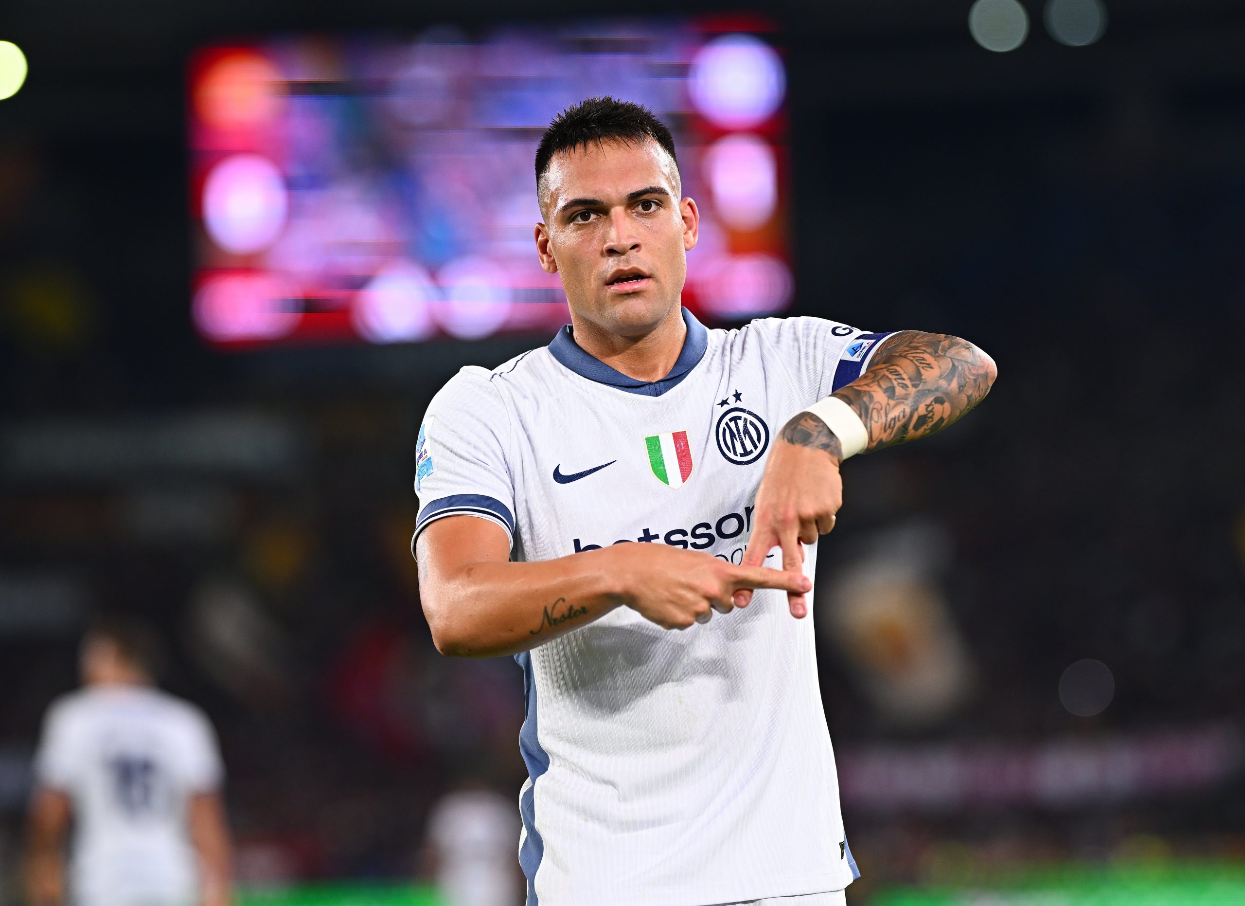 Lautaro Martinez of FC Internazionale celebrates after scoring