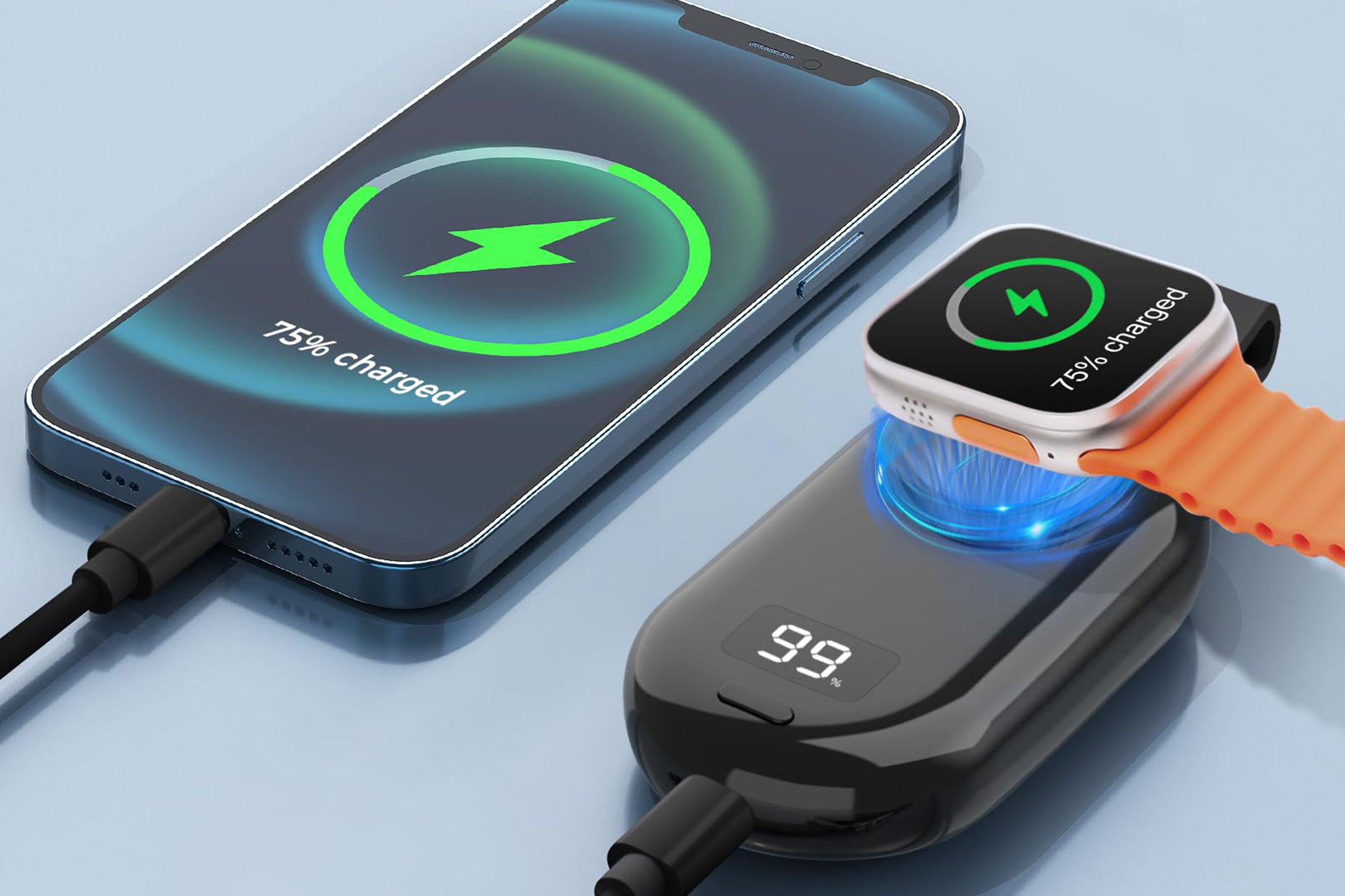 2-in-1 Keychain Wireless Charger