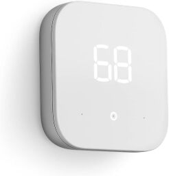 an amazon smart thermostat displays a temperature of 68 degrees