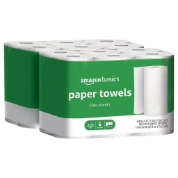 Amazon Basics 2-Ply Paper Towels on white background