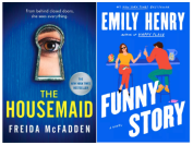 book covers side by side of "The Housemaid" and "Funny Story"