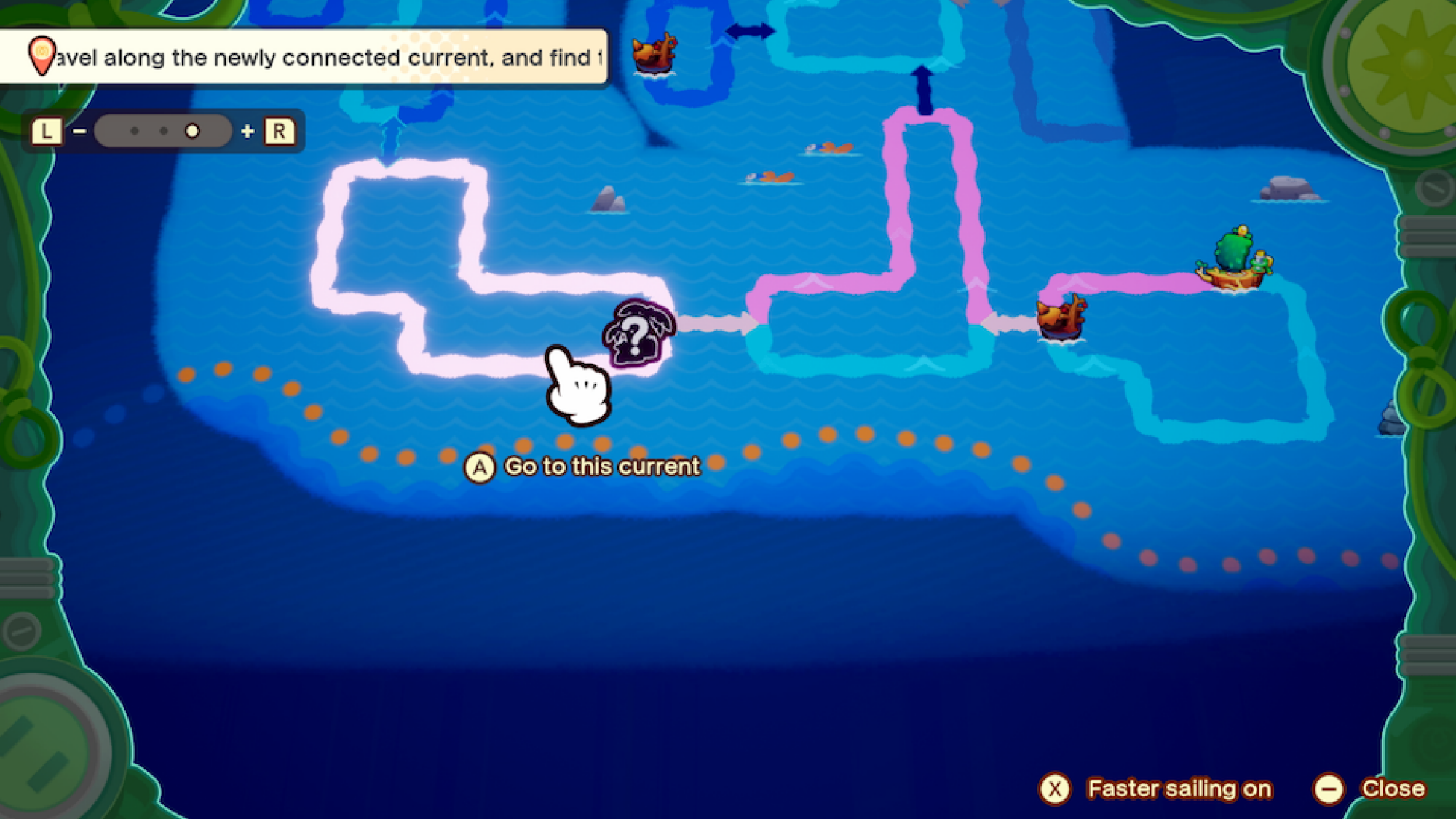 Mario and Luigi Brothership sailing map screenshot