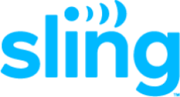 Sling TV logo in blue font