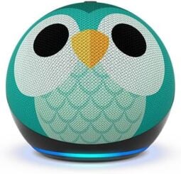 an amazon echo dot kids in the owl option