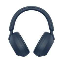 a blue pair of sony WH1000XM5 headphones