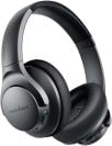 a black pair of soundcore headphones