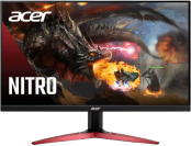 an acer nitro monitor with image of fire dragon