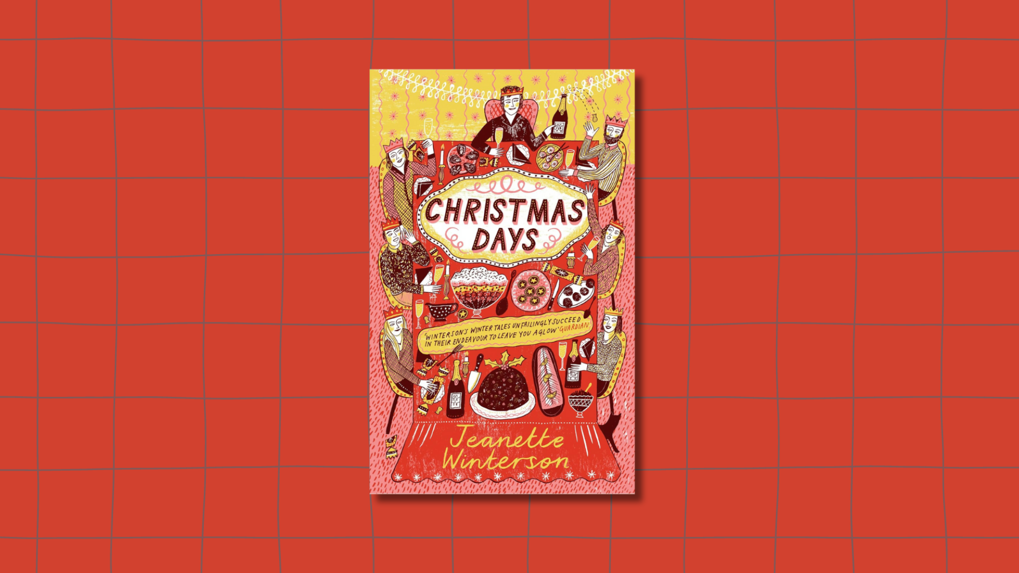 The cover of "Christmas Days" showing an illustrated Christmas day feast around the title.