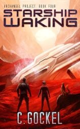 the book cover of starship waking 