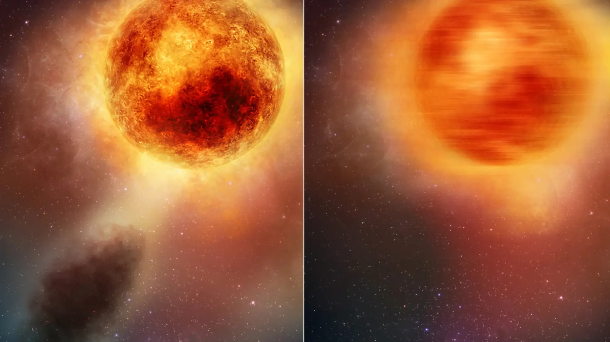 Depicting the changing brightness of Betelgeuse