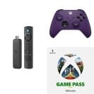 Amazon Fire TV Stick 4K Max, Astral Purple Core Wireless Controller, and 1 Month Game Pass Ultimate Bundle