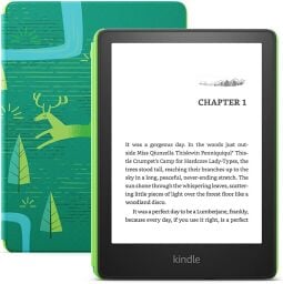 Kindle Paperwhite Kids with green forest theme