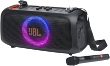 A JBL PartyBox On-The-Go speaker